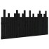 Cabecero de cama de pared madera maciza pino negro 166x3x80