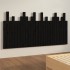 Cabecero de cama de pared madera maciza pino negro 166x3x80