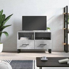 Mueble para TV madera contrachapada gris hormigón 80x36x50