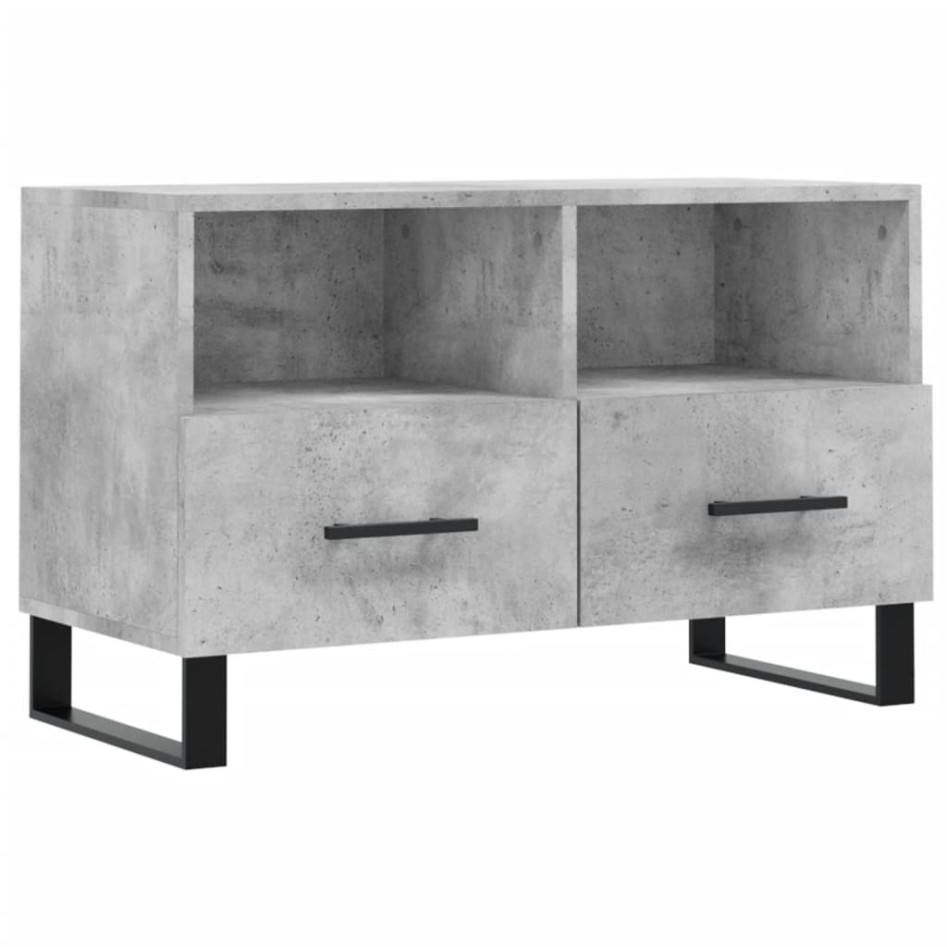 Mueble para TV madera contrachapada gris hormigón 80x36x50