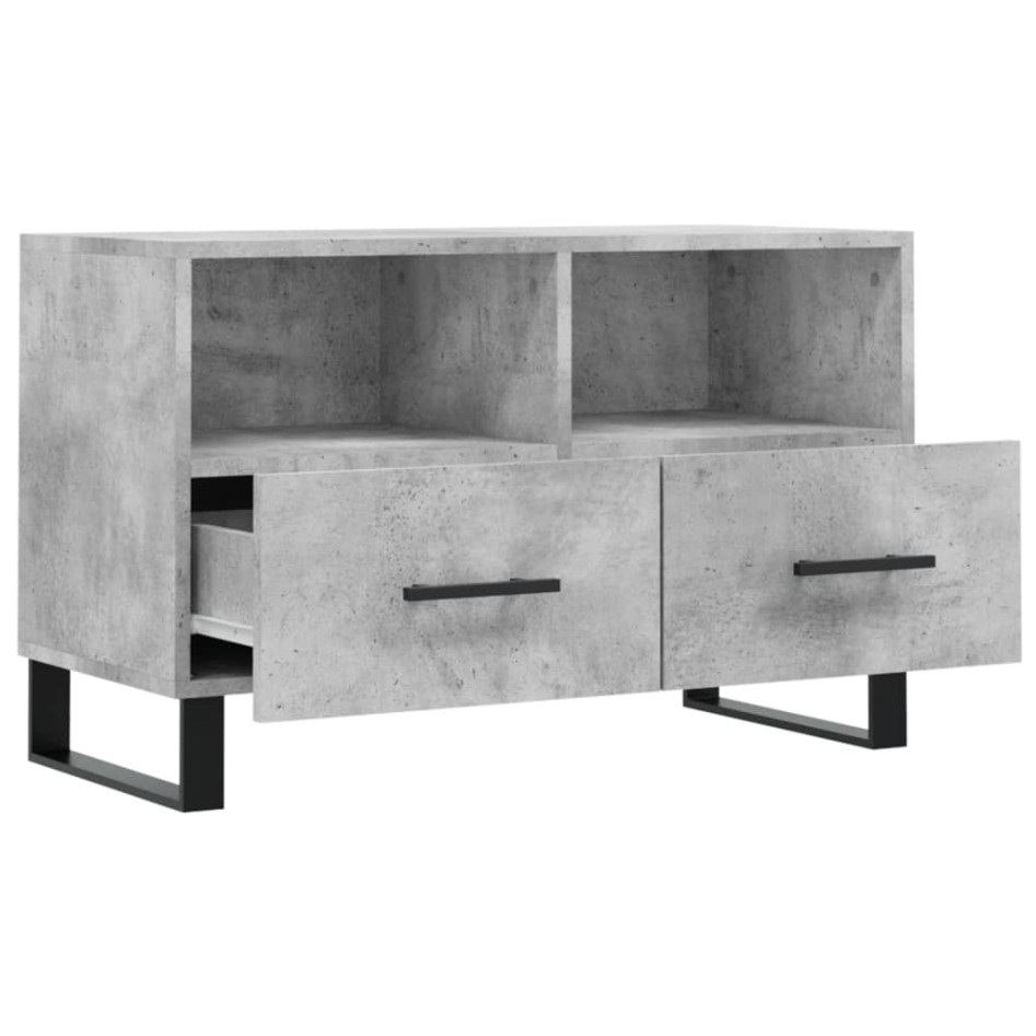 Mueble para TV madera contrachapada gris hormigón 80x36x50