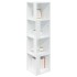 Mueble de esquina madera contrachapada blanco 33x33x132