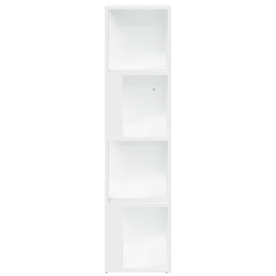Mueble de esquina madera contrachapada blanco 33x33x132