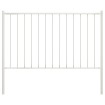 Panel valla y postes acero recubrimiento polvo blanco 1,7x1,25m