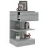 Mesita de noche madera contrachapada gris Sonoma 40x35x65