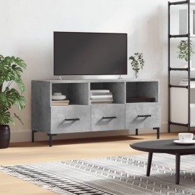 Mueble de TV madera de ingeniería gris hormigón 102x36x50
