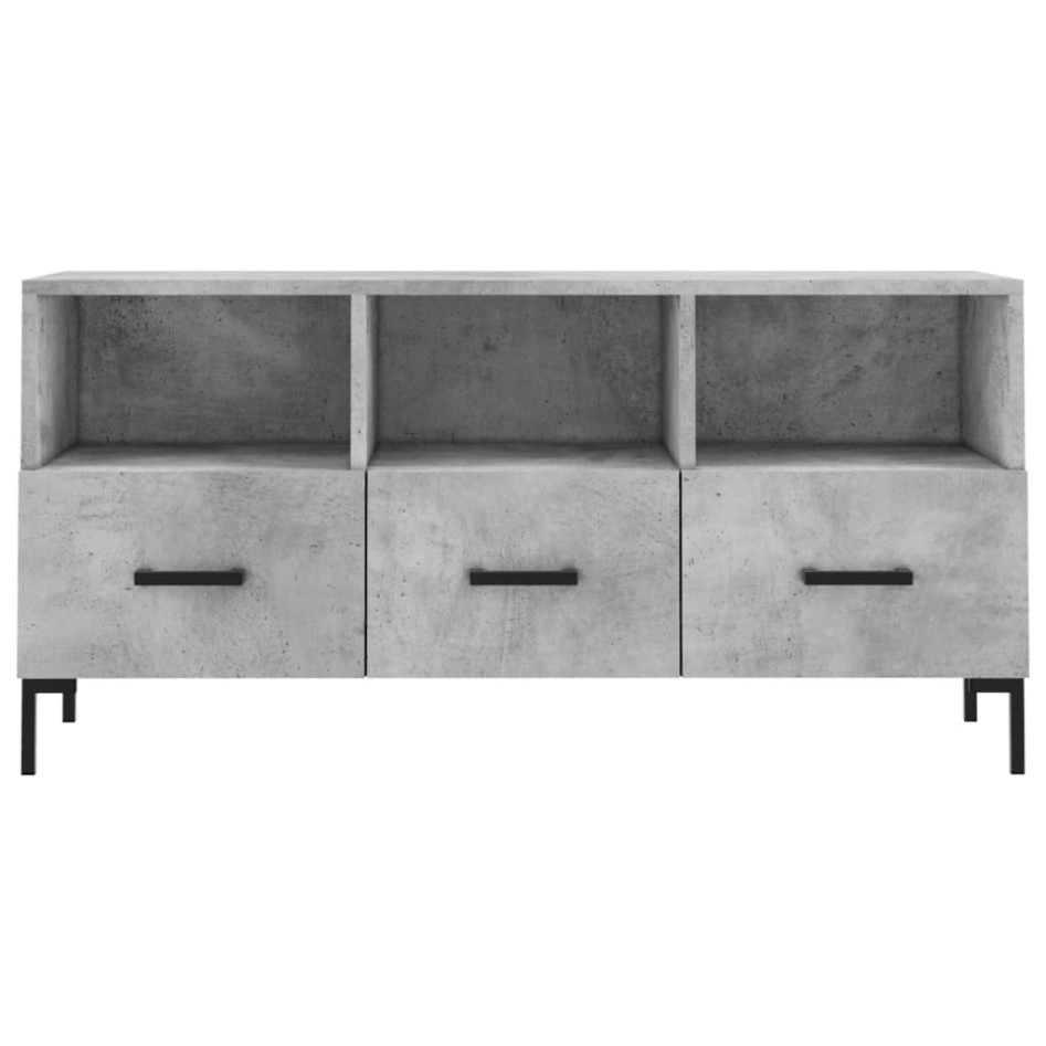 Mueble de TV madera de ingeniería gris hormigón 102x36x50