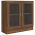Armario vitrina contrachapada marrón roble 82,5x30,5x80
