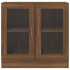 Armario vitrina contrachapada marrón roble 82,5x30,5x80