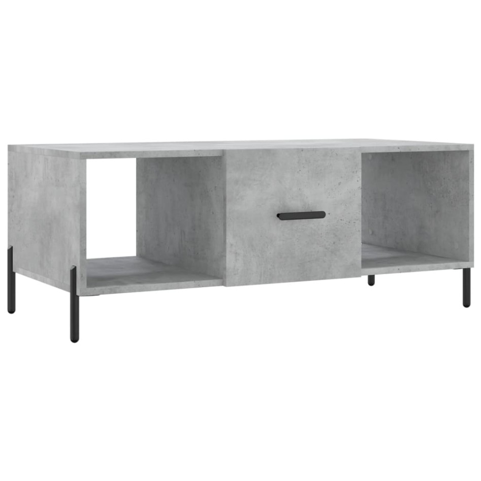 Mesa de centro madera contrachapada gris hormigón 102x50x40