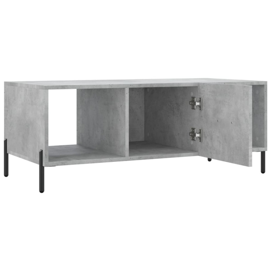 Mesa de centro madera contrachapada gris hormigón 102x50x40