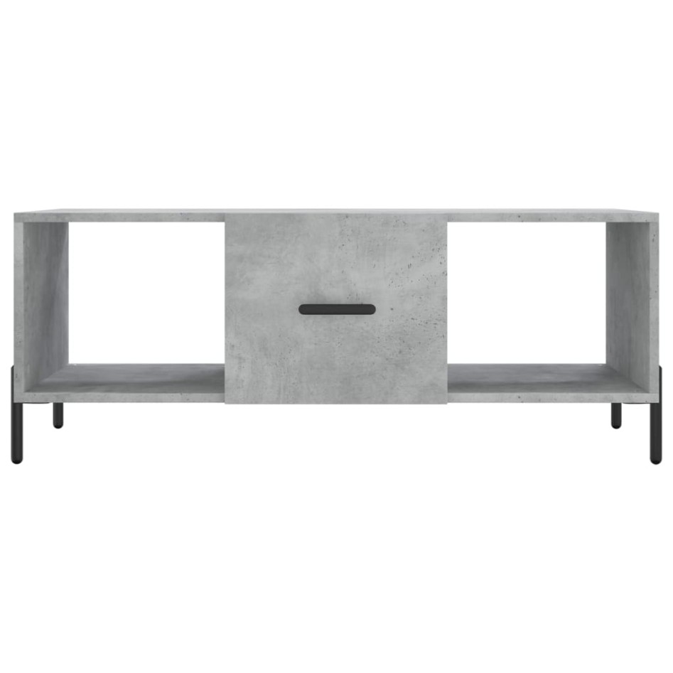 Mesa de centro madera contrachapada gris hormigón 102x50x40