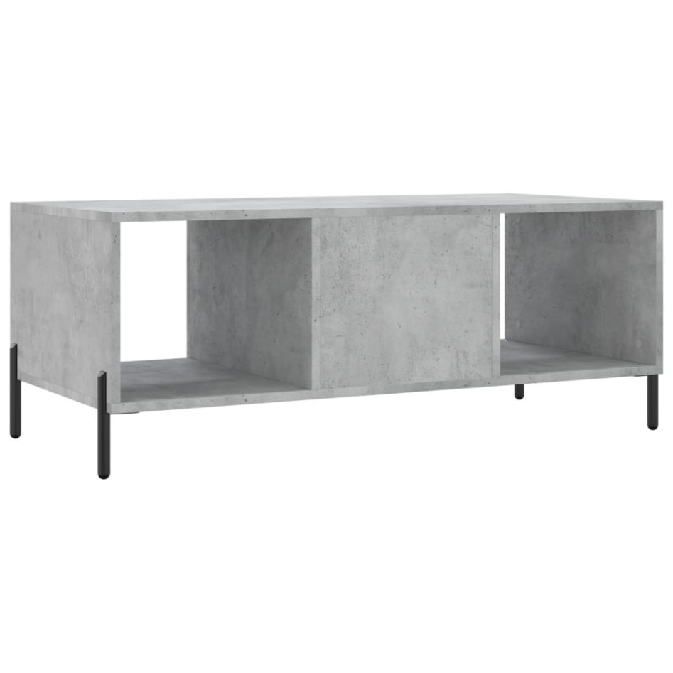 Mesa de centro madera contrachapada gris hormigón 102x50x40