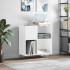 Mueble discos madera contrachapada blanco brillo 84,5x38x89