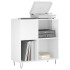 Mueble discos madera contrachapada blanco brillo 84,5x38x89