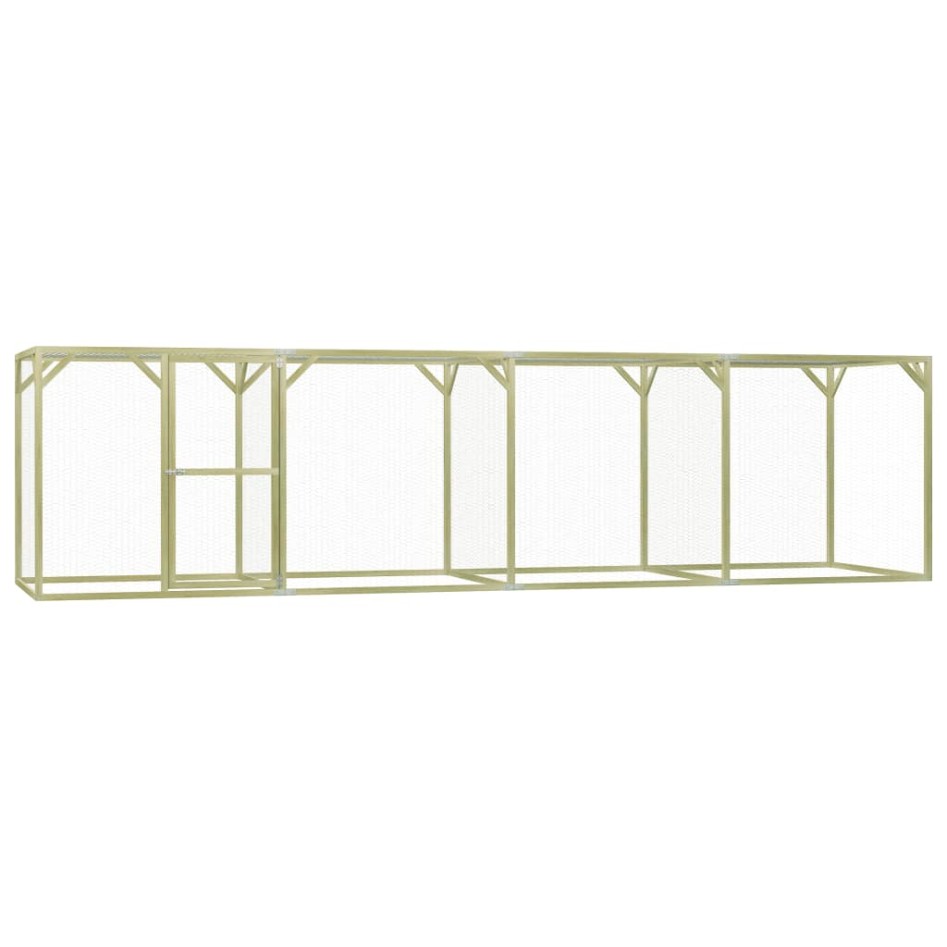 Gallinero de madera de pino impregnada 1,5x6x1,5