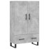 Aparador alto madera de ingeniería gris hormigón 69,5x31x115