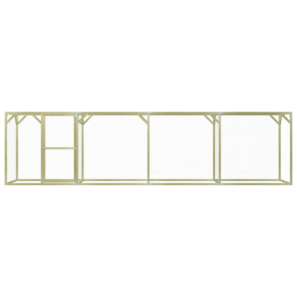 Gallinero de madera de pino impregnada 1,5x6x1,5