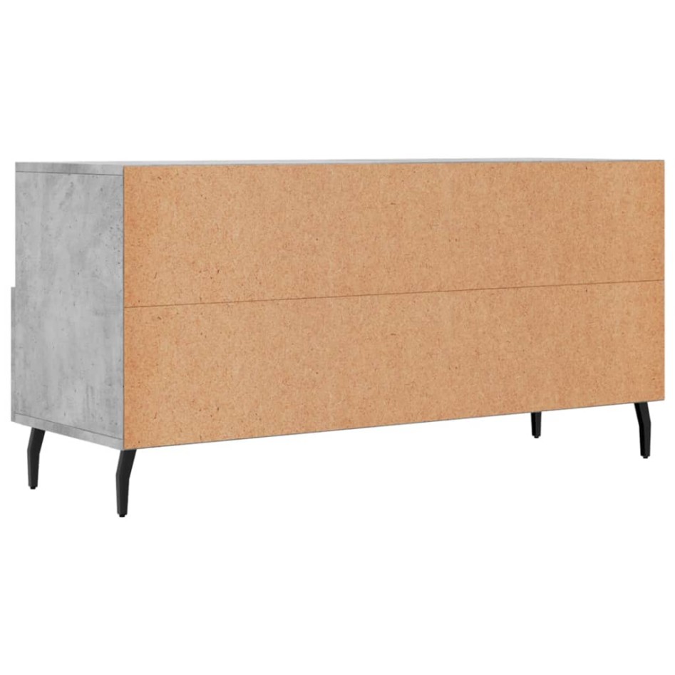 Mueble de TV madera de ingeniería gris hormigón 102x36x50