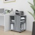 Armario con ruedas madera contrachapada gris Sonoma 60x53x72