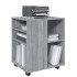 Armario con ruedas madera contrachapada gris Sonoma 60x53x72