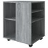 Armario con ruedas madera contrachapada gris Sonoma 60x53x72