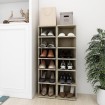 Muebles zapateros 2 uds color roble Sonoma 27,5x27x102 cm