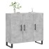 Aparador de madera de ingeniería gris hormigón 90x34x80