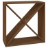 Botellero madera maciza de pino marrón miel 62x25x62