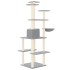 Rascador para gatos con postes de sisal gris claro 167