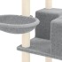 Rascador para gatos con postes de sisal gris claro 167