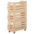 Carrito para verduras madera maciza de pino 37x30x80