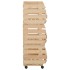 Carrito para verduras madera maciza de pino 37x30x80
