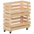 Carrito para verduras madera maciza de pino 37x30x80