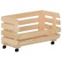 Carrito para verduras madera maciza de pino 37x30x80