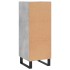 Aparador de madera contrachapada gris hormigón 34,5x34x90