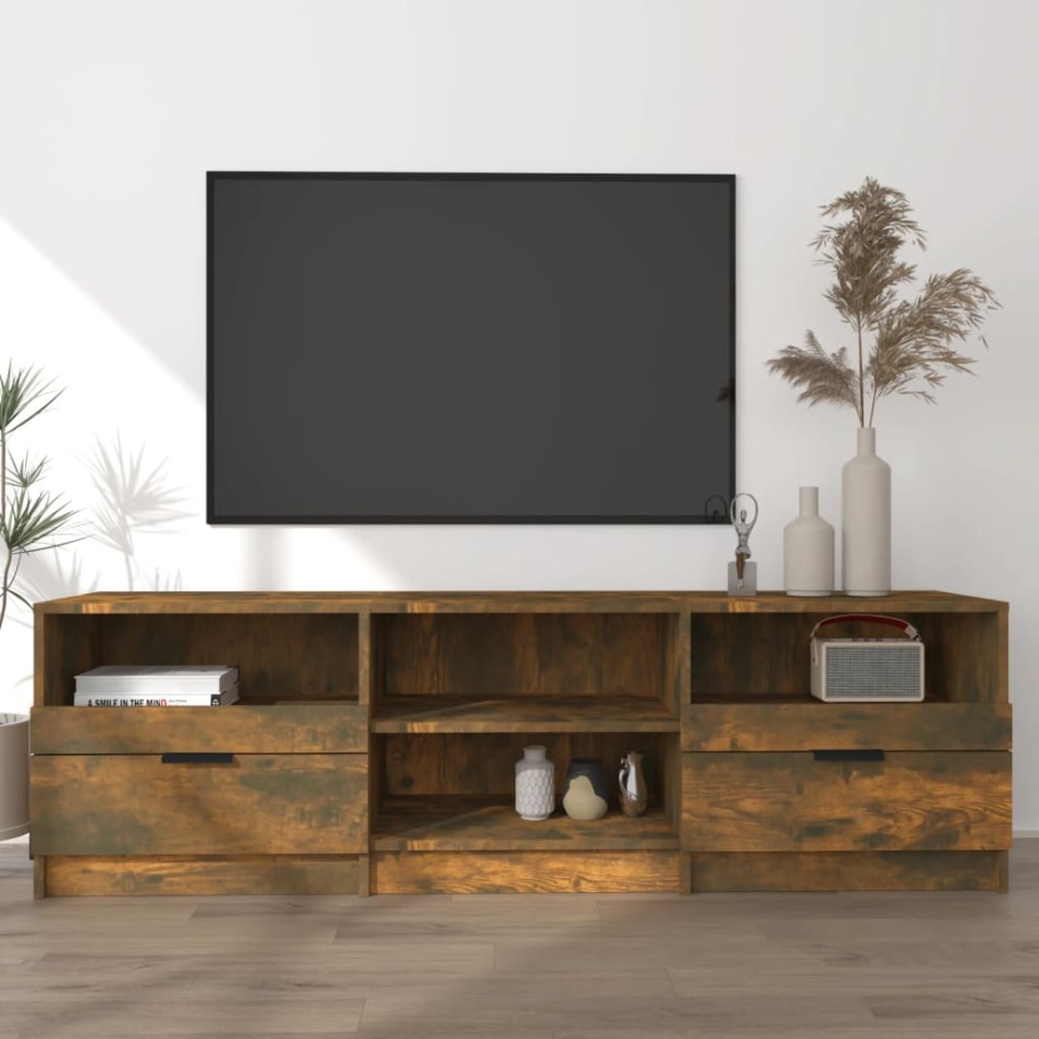 Mueble para TV madera contrachapada roble ahumado