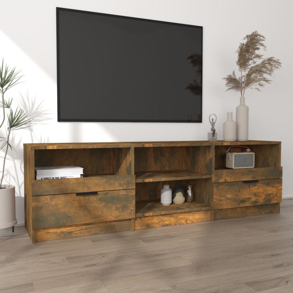 Mueble para TV madera contrachapada roble ahumado