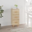 Aparador madera contrachapada color roble Sonoma 34,5x34x90 cm