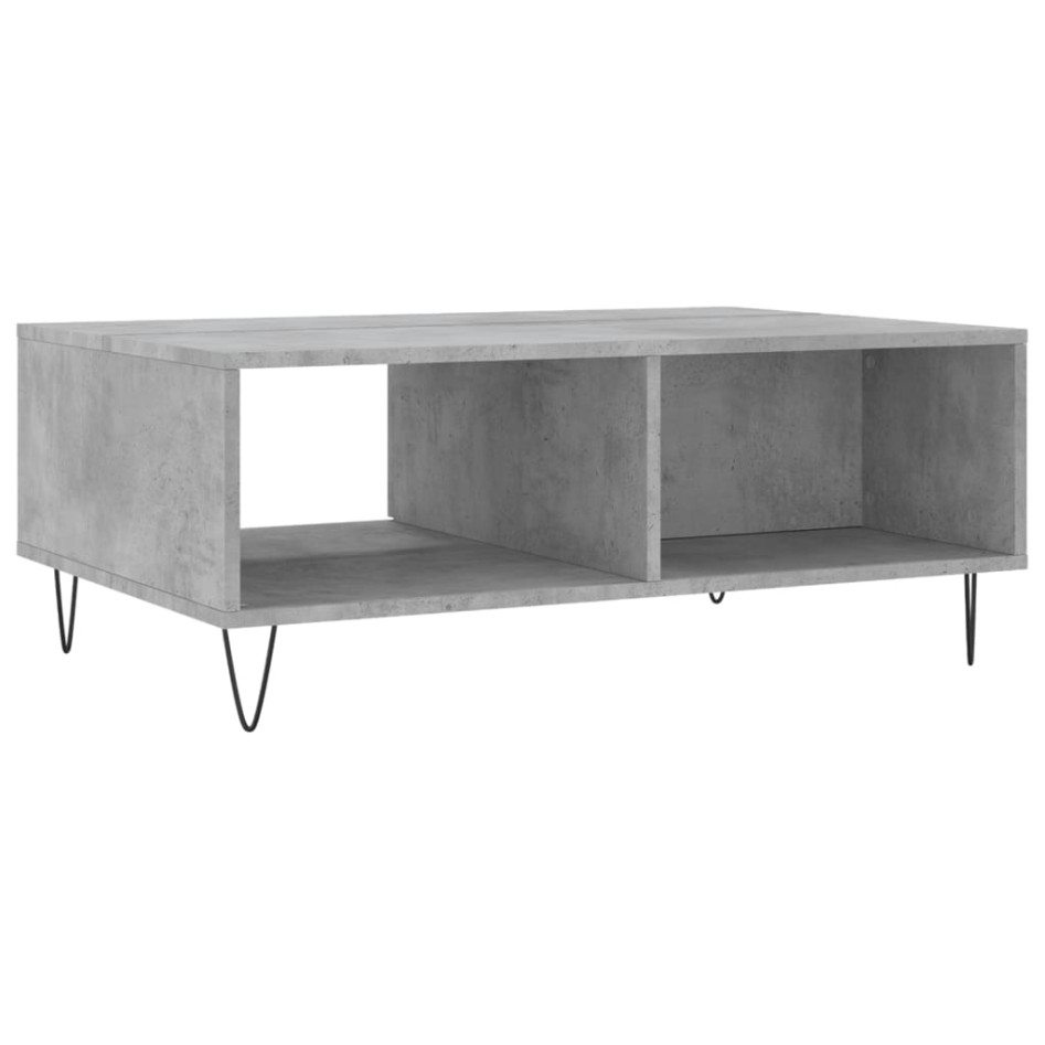 Mesa de centro madera de ingeniería gris hormigón 90x60x35