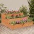 Jardinera arriate madera maciza de abeto marrón 120x120x56