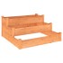 Jardinera arriate madera maciza de abeto marrón 120x120x56