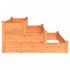 Jardinera arriate madera maciza de abeto marrón 120x120x56