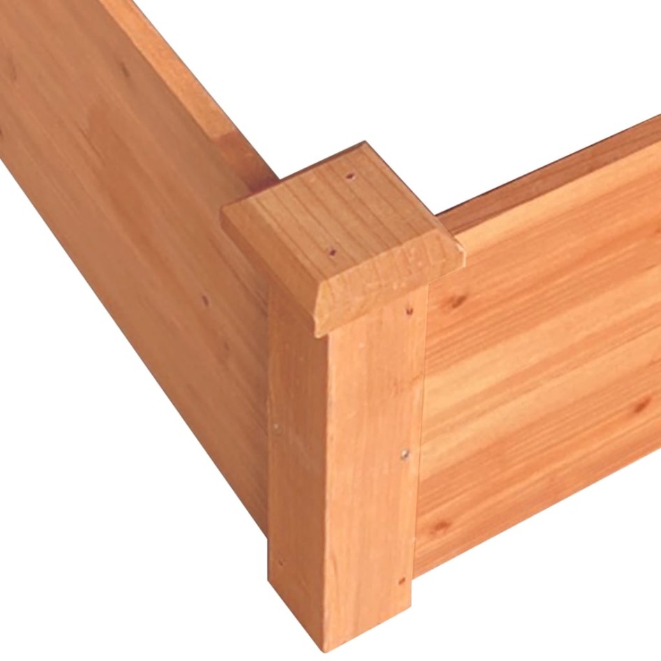 Jardinera arriate madera maciza de abeto marrón 120x120x56