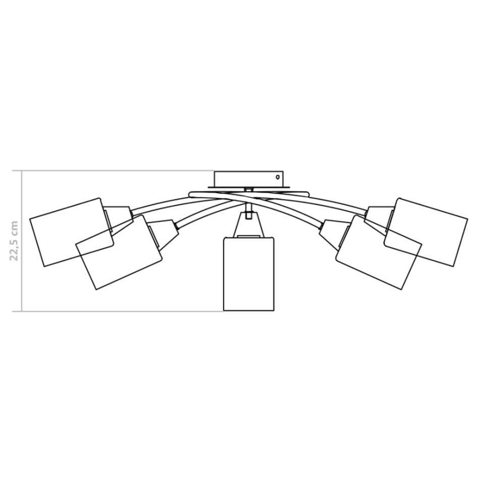 Lámpara de techo pantallas cerámica cono blanco 5 bombillas