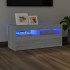 Mueble de TV con luces LED gris Sonoma 90x35x40