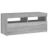 Mueble de TV con luces LED gris Sonoma 90x35x40