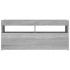 Mueble de TV con luces LED gris Sonoma 90x35x40