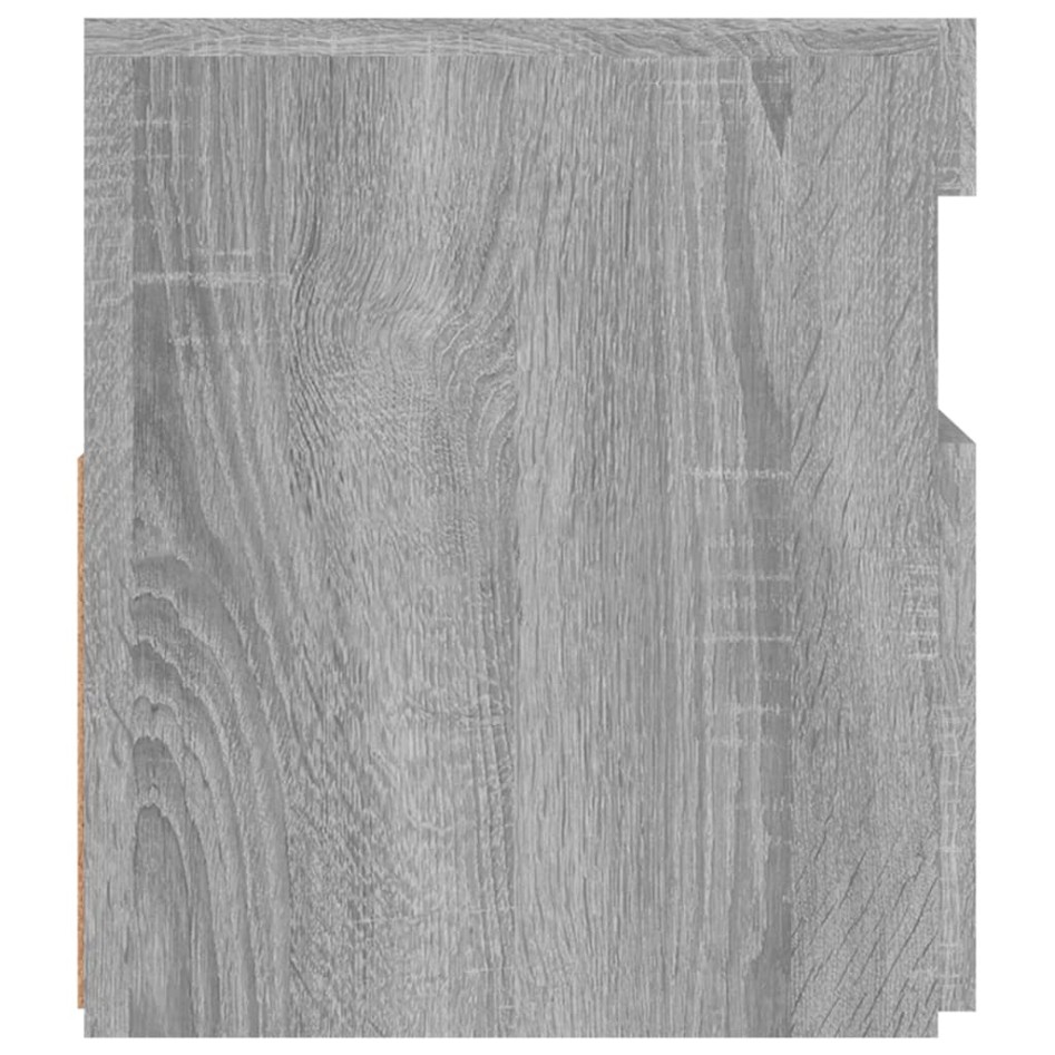 Mueble de TV con luces LED gris Sonoma 90x35x40