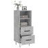 Aparador de madera contrachapada gris hormigón 34,5x34x90